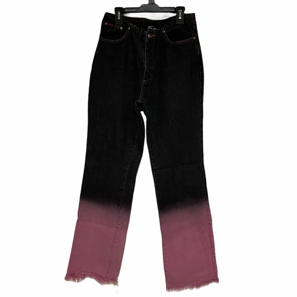 Black and Pink Jeans Fubu Size 7 8 - Picture 2 of 8